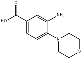 3-amino-4-(thiomorpholin-4-yl)benzoic acid Structure