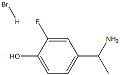 4-(1-aminoethyl)-2-fluorophenol hydrobromide 구조식 이미지