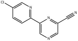 5-Chloro-2-(6'-cyano-2'-pyrazinyl)pyridine Structure