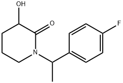 1-[1-(4-fluorophenyl)ethyl]-3-hydroxypiperidin-2-one 구조식 이미지