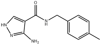 5-amino-N-[(4-methylphenyl)methyl]-1H-pyrazole-4-carboxamide Structure