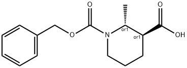 trans-1-Cbz-2-methyl-piperidine-3-carboxylic acid Structure