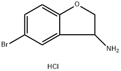 5-BROMO-2,3-DIHYDRO-3-BENZOFURANAMINE HCl 구조식 이미지