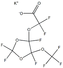 Potassium difluoro{[2,2,4,5-tetrafluoro-5-(trifluoromethoxy)-1,3-dioxolan-4-yl]oxy}acetate Structure