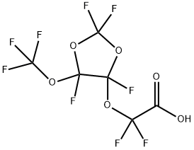 Difluoro{[2,2,4,5-tetrafluoro-5-(trifluoromethoxy)-1,3-dioxolan-4-yl]oxy}acetic acid Structure