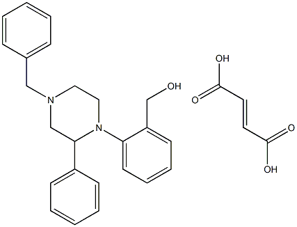 4-benzyl-1-(2-hydroxymethylphenyl)-2-phenylpiperazine-fumarate Structure