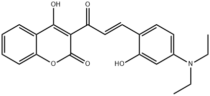 3-(3-(4-(diethylamino)phenyl) acryloyl)-4-hydroxy-2H -chromen-2-one Structure