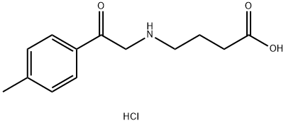 4-{[2-(4-methylphenyl)-2-oxoethyl]amino}butanoic acid hydrochloride Structure