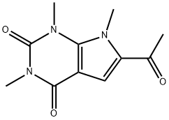 6-acetyl-1,3,7-trimethyl-1,7-dihydro-2H-pyrrolo[2,3-d]pyrimidine-2,4(3H)-dione Structure