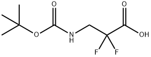 N-Boc-3-amino-2,2-difluoropropionic Acid Structure