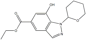 ethyl 7-hydroxy-1-(tetrahydro-2H-pyran-2-yl)-1H-indazole-5-carboxylate Structure