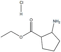 Ethyl 2-aminocyclopentane-1-carboxylate hydrochloride 구조식 이미지