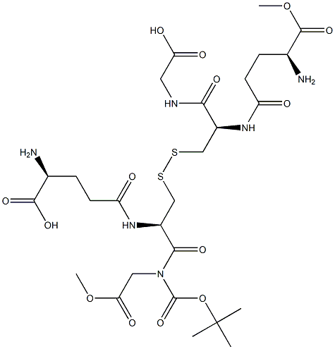 N-tert-Butyloxycarbonyl Glutathione DiMethyl Diester Structure