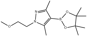 1H-Pyrazole, 1-(2-methoxyethyl)-3,5-dimethyl-4-(4,4,5,5-tetramethyl-1,3,2-dioxaborolan-2-yl)- Structure