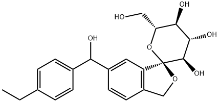 (1S,3'R,4'S,5'S,6'R)-6-[(4-ethylphenyl)(hydroxy)methyl]-6'-(hydroxymethyl)-3',4',5',6'-tetrahydro-3H-spiro[2-benzofuran-1,2'-pyran]-3',4',5'-triol Structure