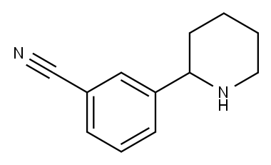 3-(piperidin-2-yl)benzonitrile Structure
