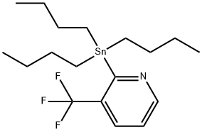 2-트리부틸스타닐-3-트리플루오로메틸피리딘 구조식 이미지