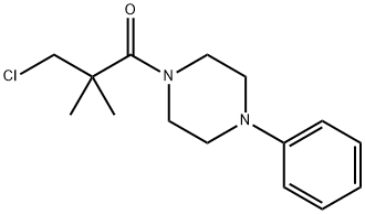 3-chloro-2,2-dimethyl-1-(4-phenylpiperazin-1-yl)propan-1-one Structure