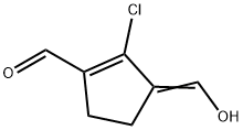 (3Z)-2-chloro-3-(hydroxymethylidene)cyclopent-1-ene-1-carbaldehyde Structure