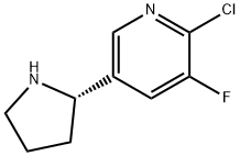 5-((2S)-PYRROLIDIN-2-YL)-2-CHLORO-3-FLUOROPYRIDINE Structure