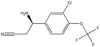 (3R)-3-AMINO-3-[3-CHLORO-4-(TRIFLUOROMETHOXY)PHENYL]PROPANENITRILE 구조식 이미지