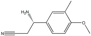 (3S)-3-AMINO-3-(4-METHOXY-3-METHYLPHENYL)PROPANENITRILE Structure