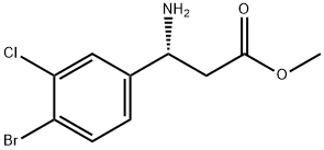 METHYL (3R)-3-AMINO-3-(4-BROMO-3-CHLOROPHENYL)PROPANOATE Structure