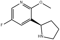 3-((2R)pyrrolidin-2-yl)-5-fluoro-2-methoxypyridine 구조식 이미지