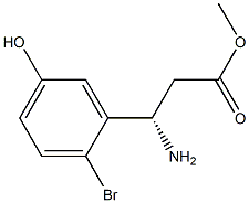 METHYL (3S)-3-AMINO-3-(2-BROMO-5-HYDROXYPHENYL)PROPANOATE Structure