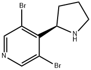 3,5-DIBROMO-4-[(2R)-PYRROLIDIN-2-YL]PYRIDINE Structure