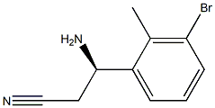 (3R)-3-AMINO-3-(3-BROMO-2-METHYLPHENYL)PROPANENITRILE Structure