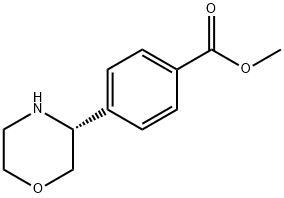 METHYL 4-((3R)MORPHOLIN-3-YL)BENZOATE Structure