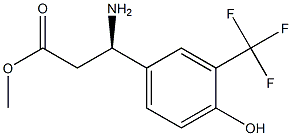 METHYL (3R)-3-AMINO-3-[4-HYDROXY-3-(TRIFLUOROMETHYL)PHENYL]PROPANOATE 구조식 이미지