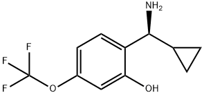 2-((1S)AMINOCYCLOPROPYLMETHYL)-5-(TRIFLUOROMETHOXY)PHENOL Structure