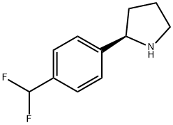 (2R)-2-[4-(DIFLUOROMETHYL)PHENYL]PYRROLIDINE Structure