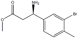 METHYL (3R)-3-AMINO-3-(3-BROMO-4-METHYLPHENYL)PROPANOATE Structure