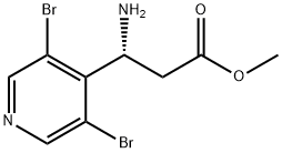 METHYL (3R)-3-AMINO-3-(3,5-DIBROMO(4-PYRIDYL))PROPANOATE 구조식 이미지