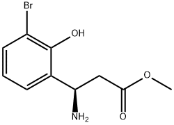 METHYL (3R)-3-AMINO-3-(3-BROMO-2-HYDROXYPHENYL)PROPANOATE Structure