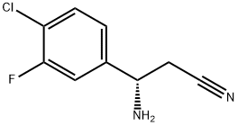 (3S)-3-AMINO-3-(4-CHLORO-3-FLUOROPHENYL)PROPANENITRILE Structure