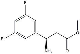 METHYL (3R)-3-AMINO-3-(3-BROMO-5-FLUOROPHENYL)PROPANOATE Structure