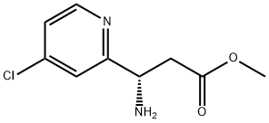 METHYL (3S)-3-AMINO-3-(4-CHLORO(2-PYRIDYL))PROPANOATE 구조식 이미지