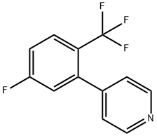 4-(5-Fluoro-2-trifluoromethylphenyl)-pyridine Structure