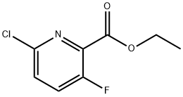 2-Pyridinecarboxylic acid, 6-chloro-3-fluoro-, ethyl ester 구조식 이미지