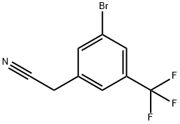 Benzeneacetonitrile, 3-bromo-5-(trifluoromethyl)- Structure