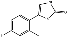 2-Hydroxy-5-(2-methyl-4-fluorophenyl)thiazole Structure