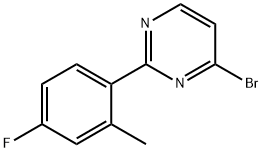 4-Bromo-2-(2-methyl-4-fluorophenyl)pyrimidine Structure