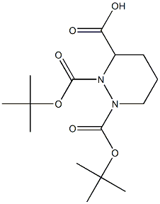 1,2-bis(tert-butoxycarbonyl)hexahydropyridazine-3-carboxylic acid Structure