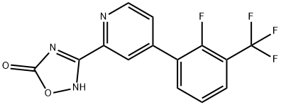 3-[4-(2-Fluoro-3-trifluoromethylphenyl)-pyridin-2-yl]-4H-[1,2,4]oxadiazol-5-one Structure