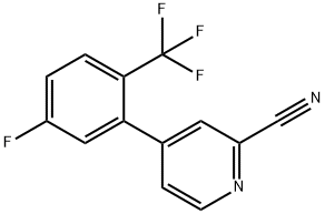 4-(5-Fluoro-2-trifluoromethylphenyl)-pyridine-2-carbonitrile Structure