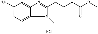 4-(5-amino-1-methyl-1H-benzoimidazol-2-yl)butyric acid methyl ester hydrochloride Structure